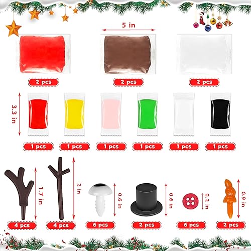 Miniatura 2 de HPMNS Manualidades de Navidad para niños, regalos de Navidad  Construye un muñeco de nieve, Santa Rein Deer Kit para niños, relleno de calcetines de