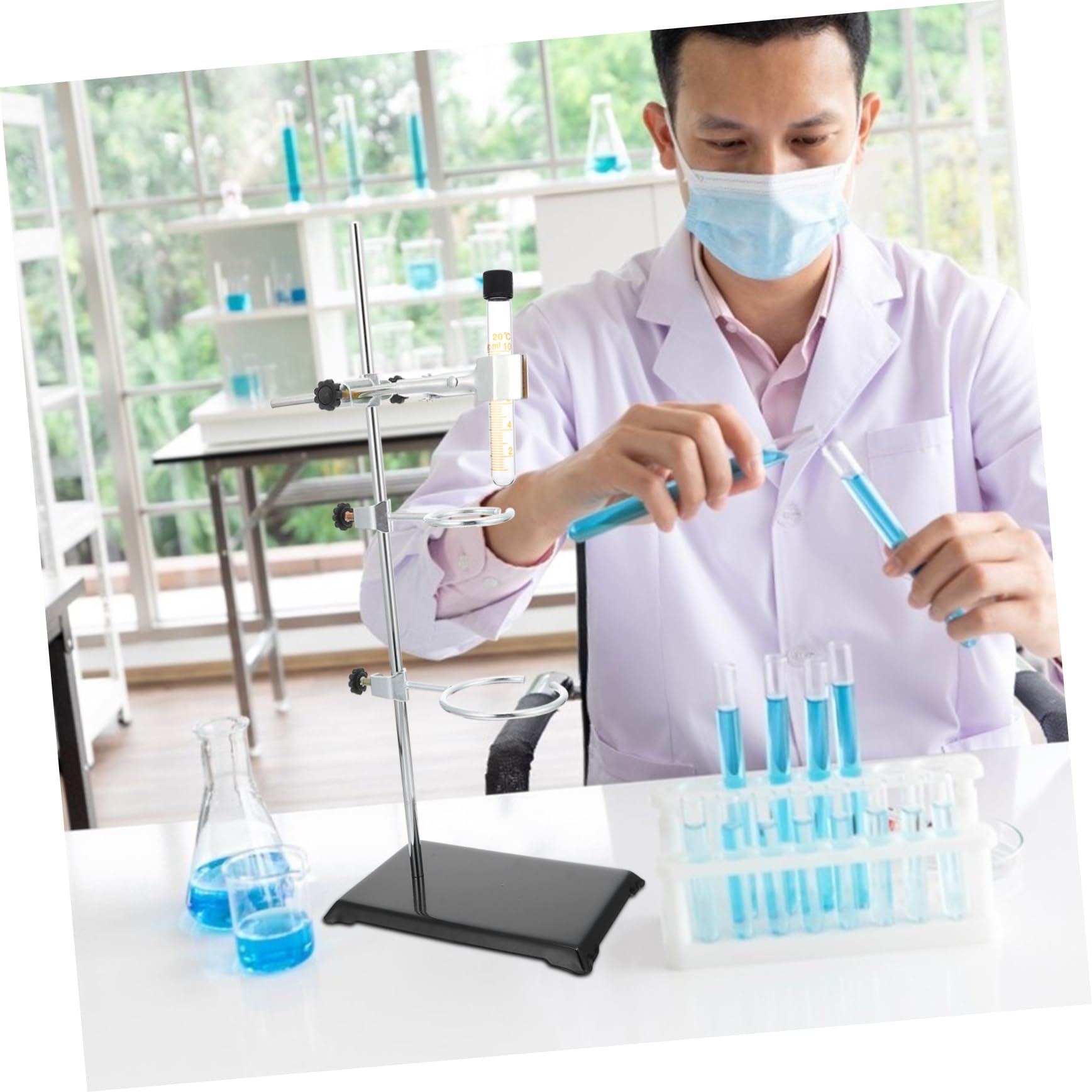 MAGICLULU Equipo De Experimentación Química Soporte De Retorta Para Laboratorio Material Metálico Laboratorio Uso Experimentos Químicos