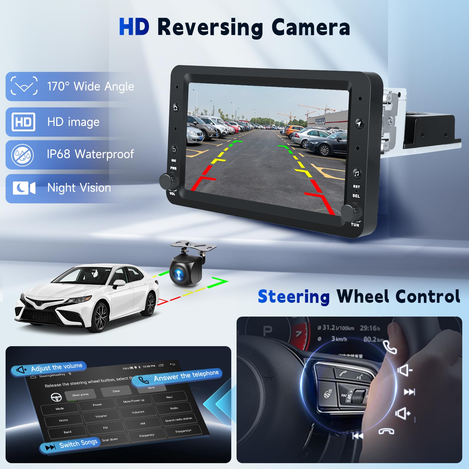 VECHTEL DAB+ Autoradio 2G+64G Android 15 für Alfa Romeo 159 2004-2011, 7 Zoll HD Touchscreen Auto Radio mit Drahtlos Carplay Android Auto GPS Wi-Fi Bluetooth 2USB FM RDS Radio Rückfahrkamera