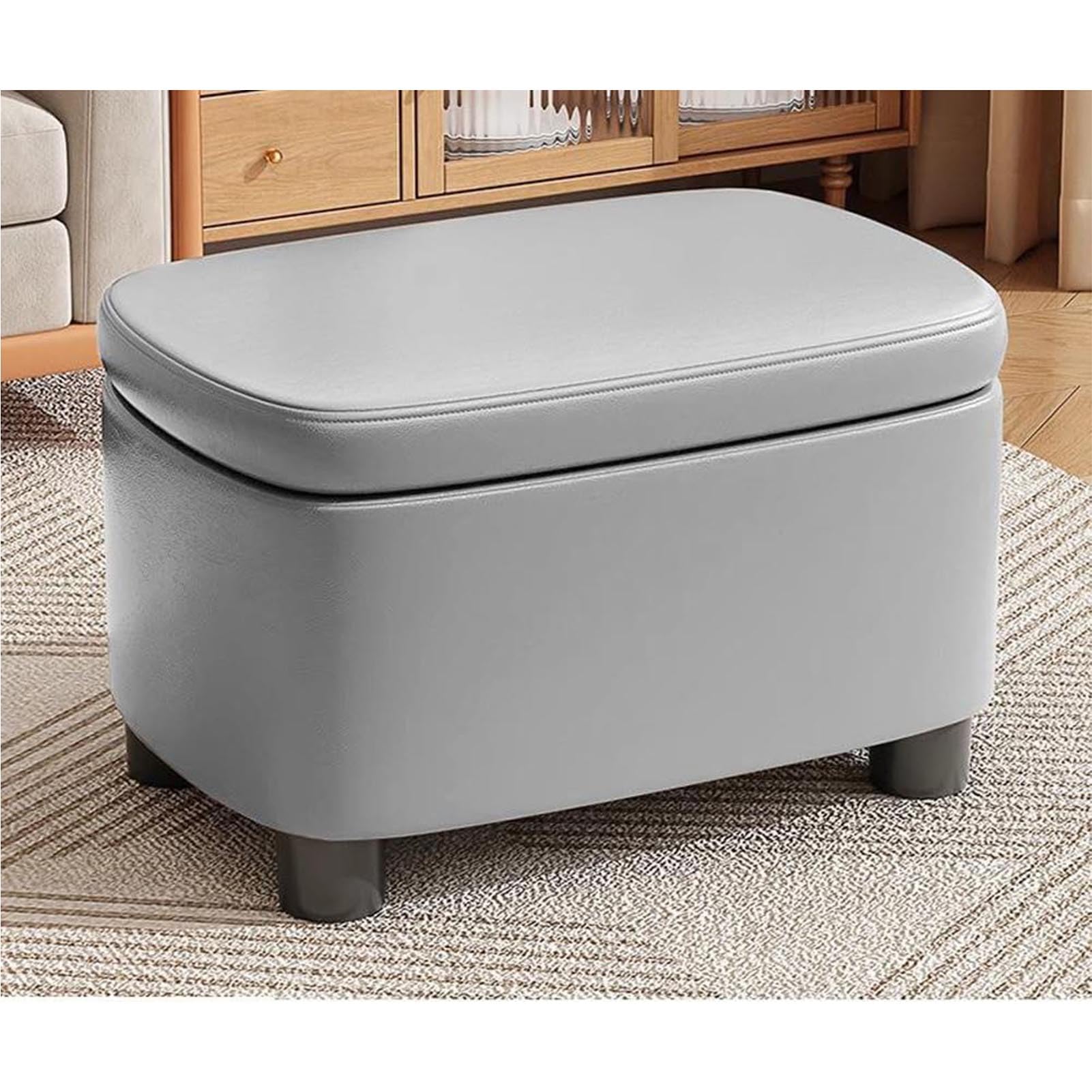 Banc ottoman moderne pour l'entrée et le salon avec grand coffre de rangement étanche