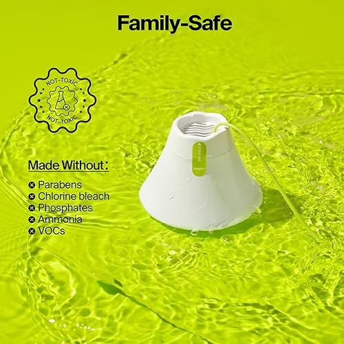 Miniatura 4 de CECEBEAR Pastillas limpiadoras de inodoro de larga duración en botellas, 3 botellas, limpiador de inodoro azul automático de larga duración, gran