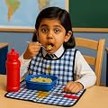 MAKSTILE Waterproof Kids Bib with Food Mat | Lightweight & Foldable | Multi-Purpose Clothing Protector for Boys & Girls