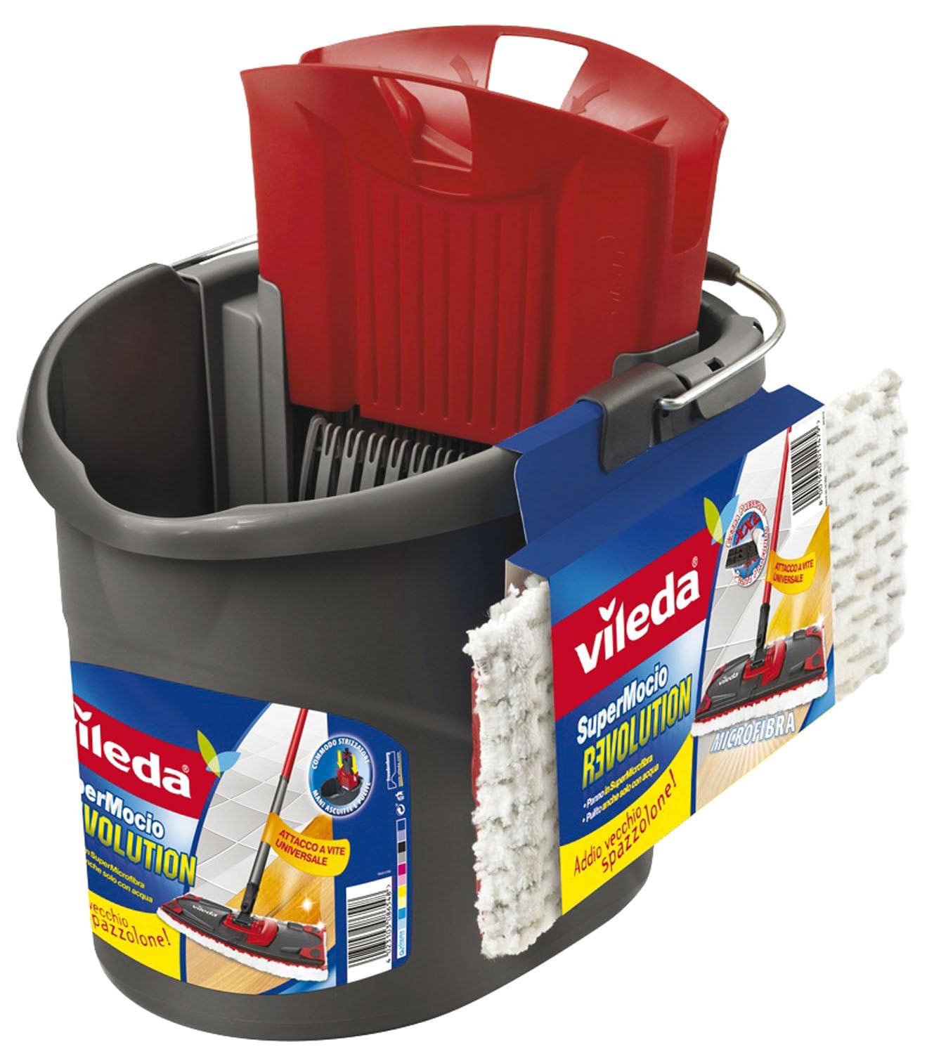 6 x VILEDA Supermocio Sistema Pavimenti Revolution Classica