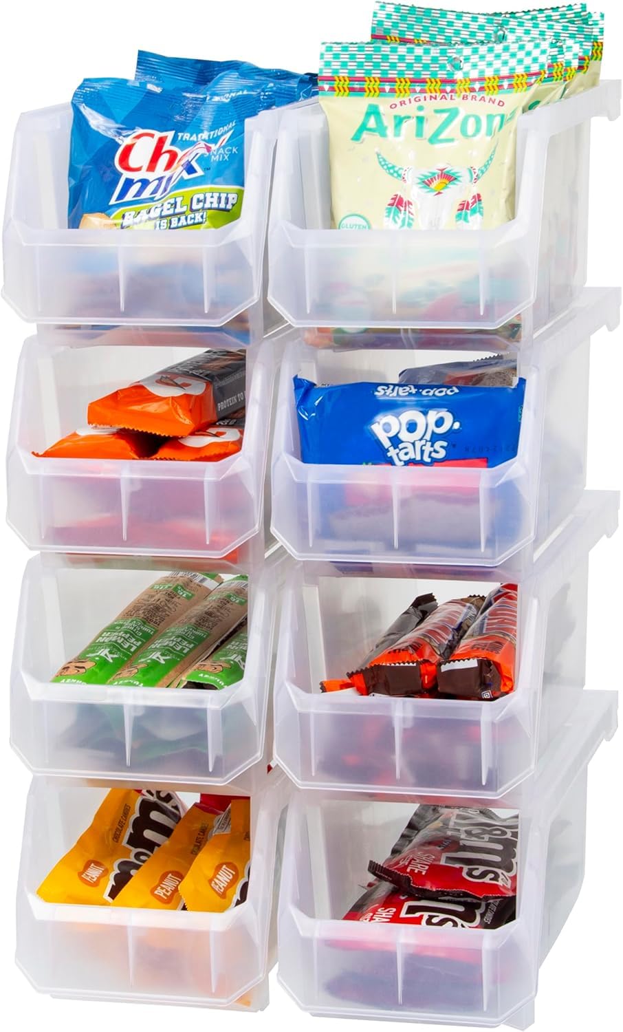 ReadySpace Plastic Containers for Organizing and Storage Bins for Closet, Kitchen, Office, Toys, or Pantry Organization, Medium, 8-Pack, Clear — image 1