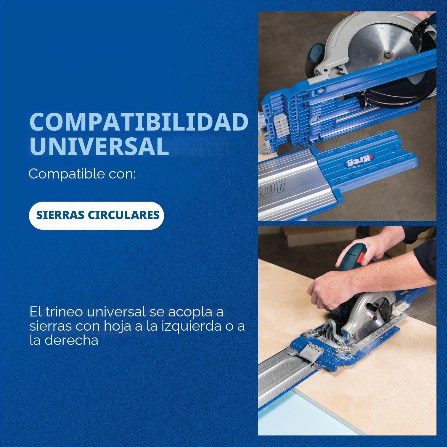 Sistema de guía de sierra circular 1,21 metros de KMA2700, Accu-Cut