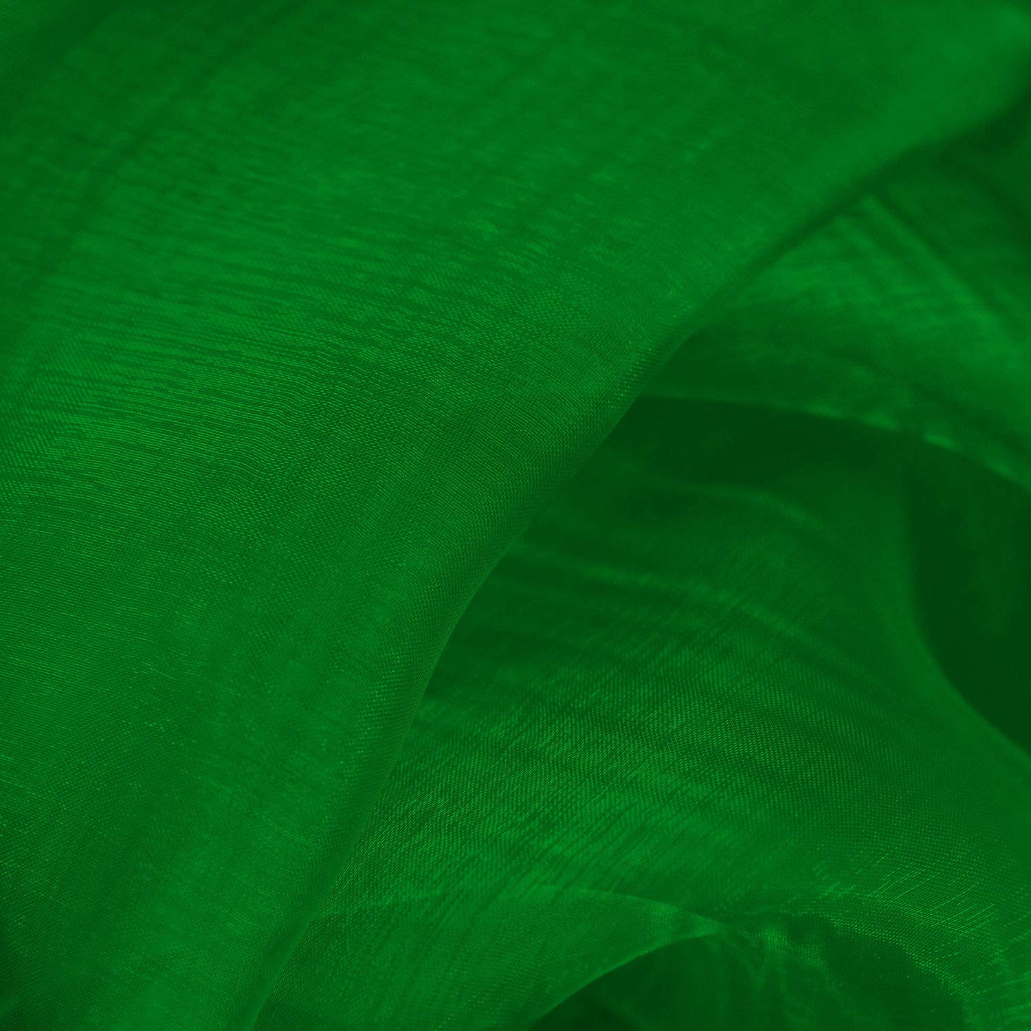 Sheer Organza Fabric 60 Inch 150cm Wide Decoration Dress Voile by The Meter (Green)