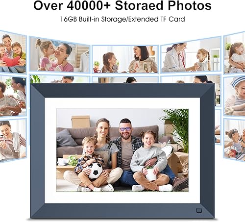 Miniatura 3 de FULLJA Marco electrónico inteligente WiFi de 10.1 pulgadas, rotación automática, sensor de movimiento, pantalla táctil IPS de 1280 x 800,