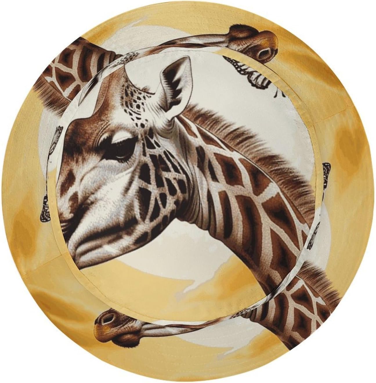 Giraffe and Sunflower Bucket Hat Packable Sun Hats Travel Summer Beach Fisherman Cap for Women Men Teens