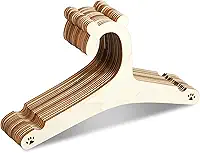 20 cabides de madeira para crianças, cabides de madeira para roupas de bebê, 22 cm, mini cabide de roupas infantis fofas para coroa/urso/coelho para bebês meninas e meninos (estilo A)