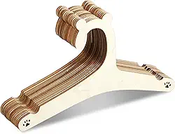 20 cabides de madeira para crianças, cabides de madeira para roupas de bebê, 22 cm, mini cabide de roupas infantis fofas para coroa/urso/coelho para bebês meninas e meninos (estilo A)