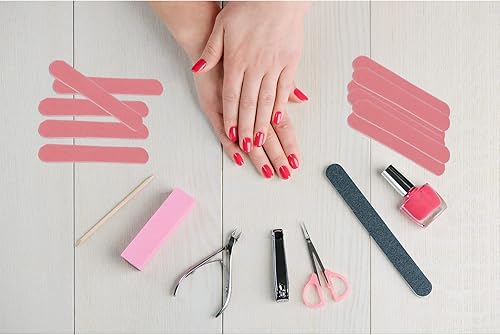 Miniatura 5 de Mini limas de uñas a granel (100 unidades), lima de uñas de doble cara para uñas naturales, juego de herramientas de manicura, lima de uñas