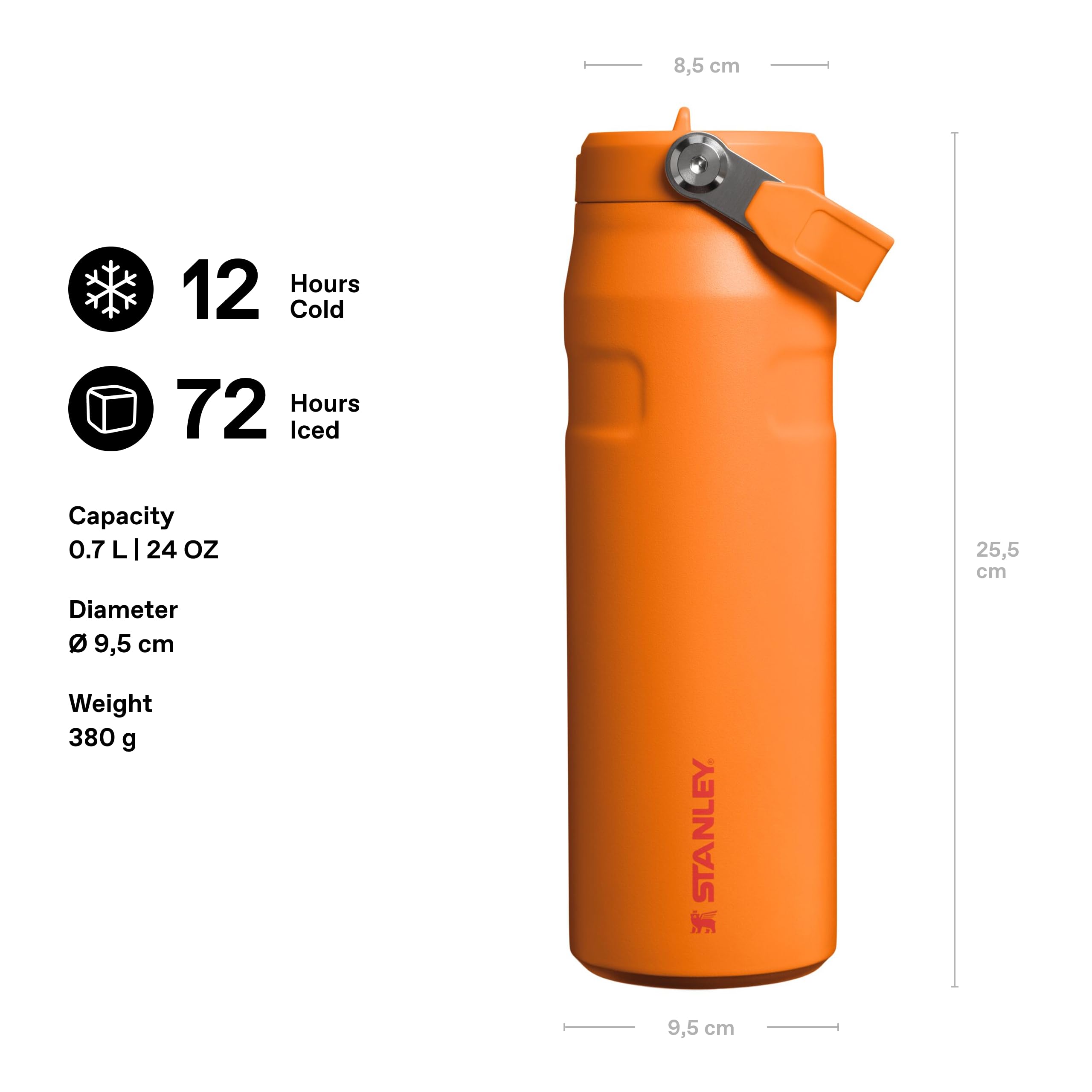 Stanley 1913 Flip Straw Trinkflasche 0.7L - Goldenrod Coral