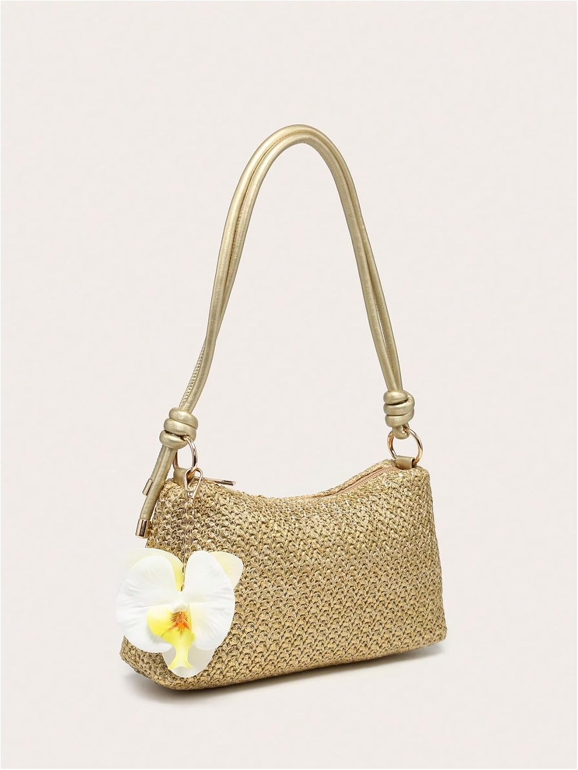Verdusa Women's Straw Woven Shoulder Bag Tote Handbag Summer Beach Purse Vacation Bags