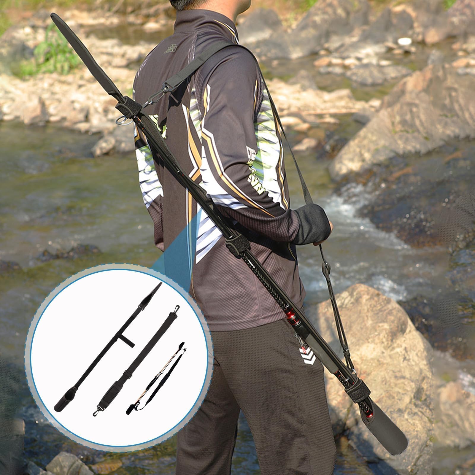Protector de Caña de Pescar, Soporte para Caña de Pescar Funda Protectora para Carrete para Transporte Seguro y Protección Óptima, Accesorios de Pesca