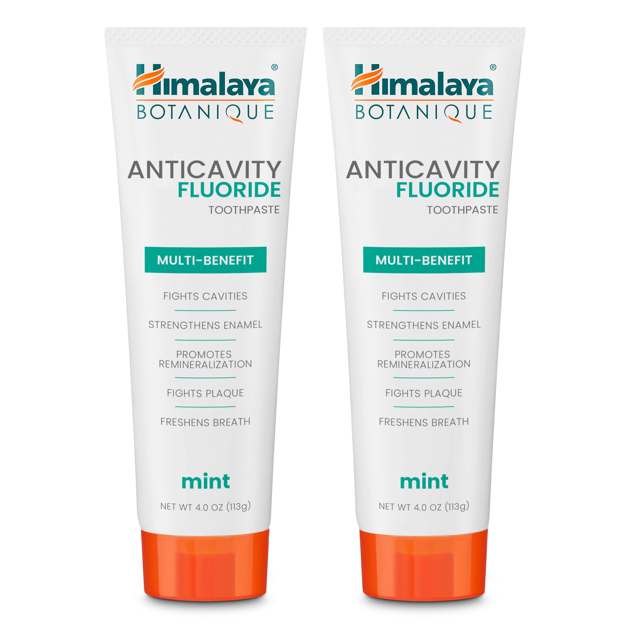 Himalaya Botanique Anticavity Fluoride Toothpaste, Mint, 4 oz, 2 Pack