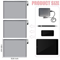 Vista 2 de Outus 15 bolsas de malla con cremallera, bolsa de maquillaje, organizador de viaje para cosméticos, estuche para lápices con cremallera para gris