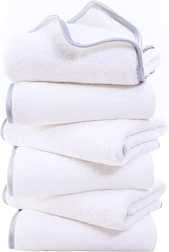 Miniatura 2 de Cosy Family Juego de 6 toallas de mano absorbentes de microfibra ultrasuave, toallas de seda con dobladillo para baño, secado rápido, perfectas para