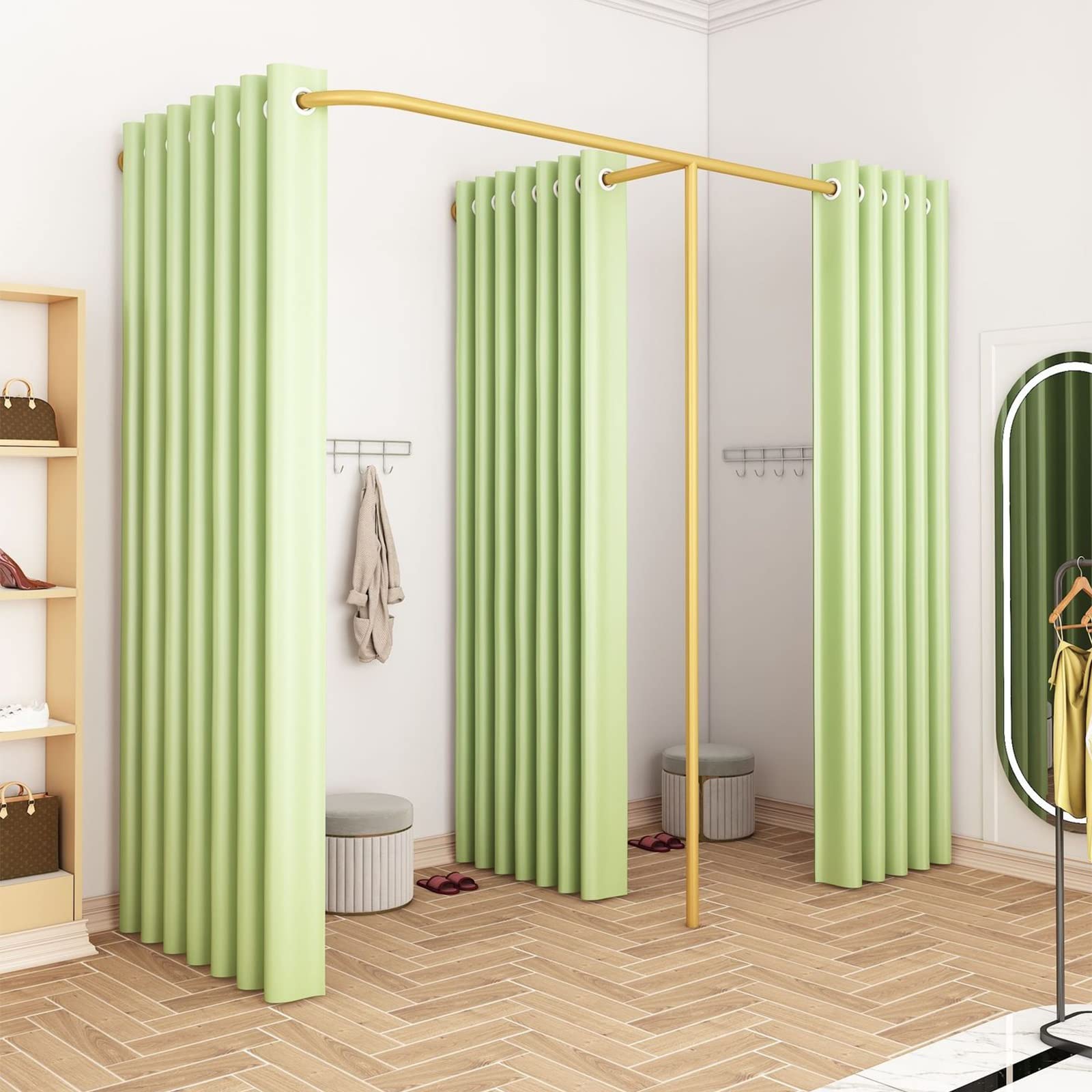 Vestiaire portable avec rideau d'ombrage d'intimité haute densité pour grand centre commercial