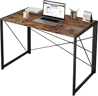 Anji DEPOT Folding Computer Desk, Laptop Table, Portable Office Desk, Foldable Small Desk for Home Study/Gaming/Office (Rustic Brown)