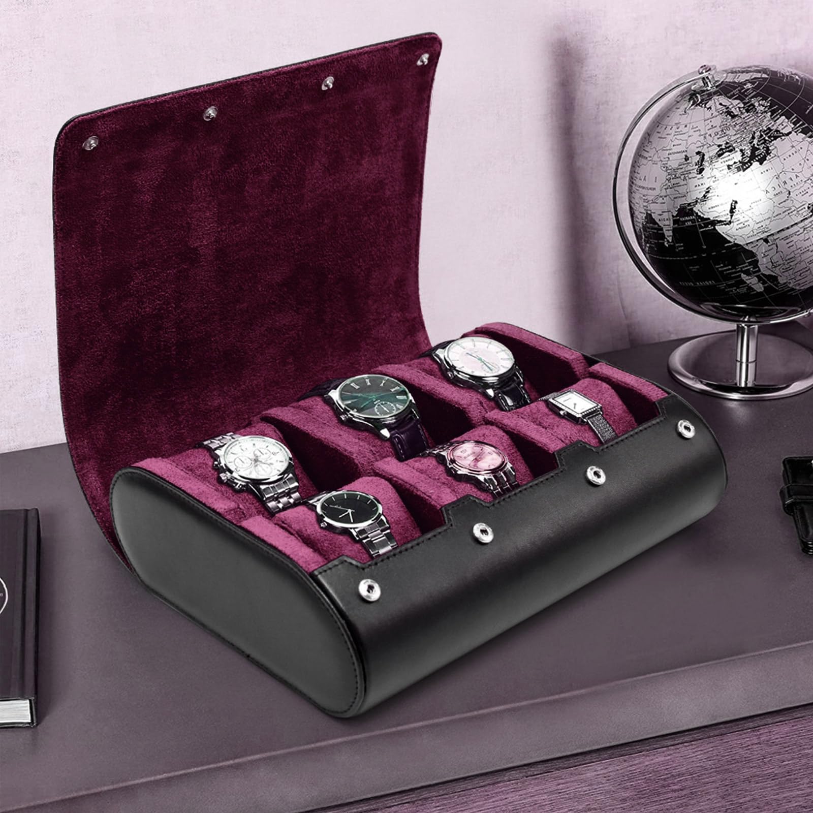 Schmuck Aufbewahrungsbox, Uhren Druckknopf Tasche, Verpackung, Aufbewahrungstaschen, Armbanduhren Box, Reise Uhrentasche für Männer und Frauen