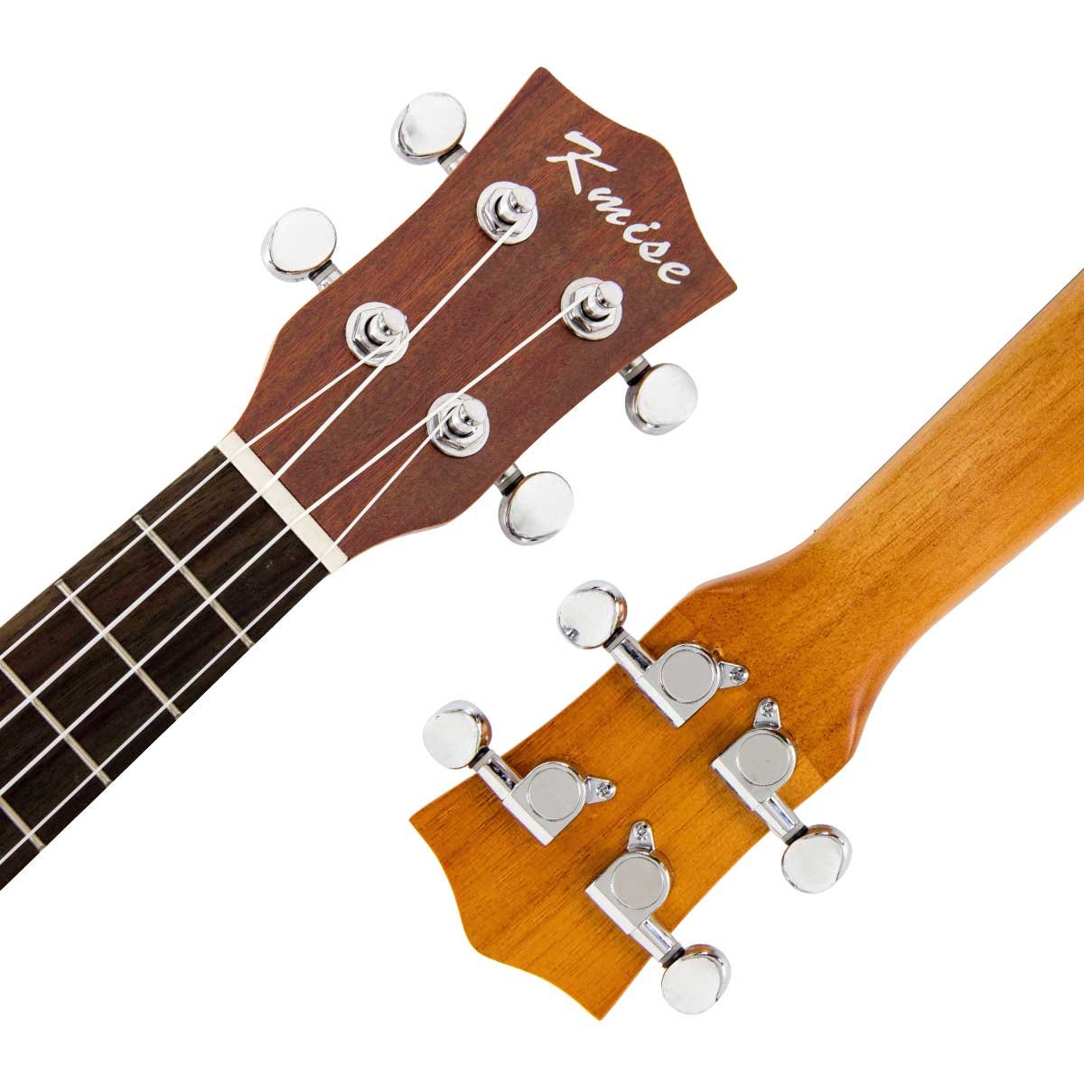 Concert Ukulele,Kmise Solid Spruce Ukelele 23 inch 4 String Hawaii Guitar Uke with Bag and Digital Tuner - Image 5