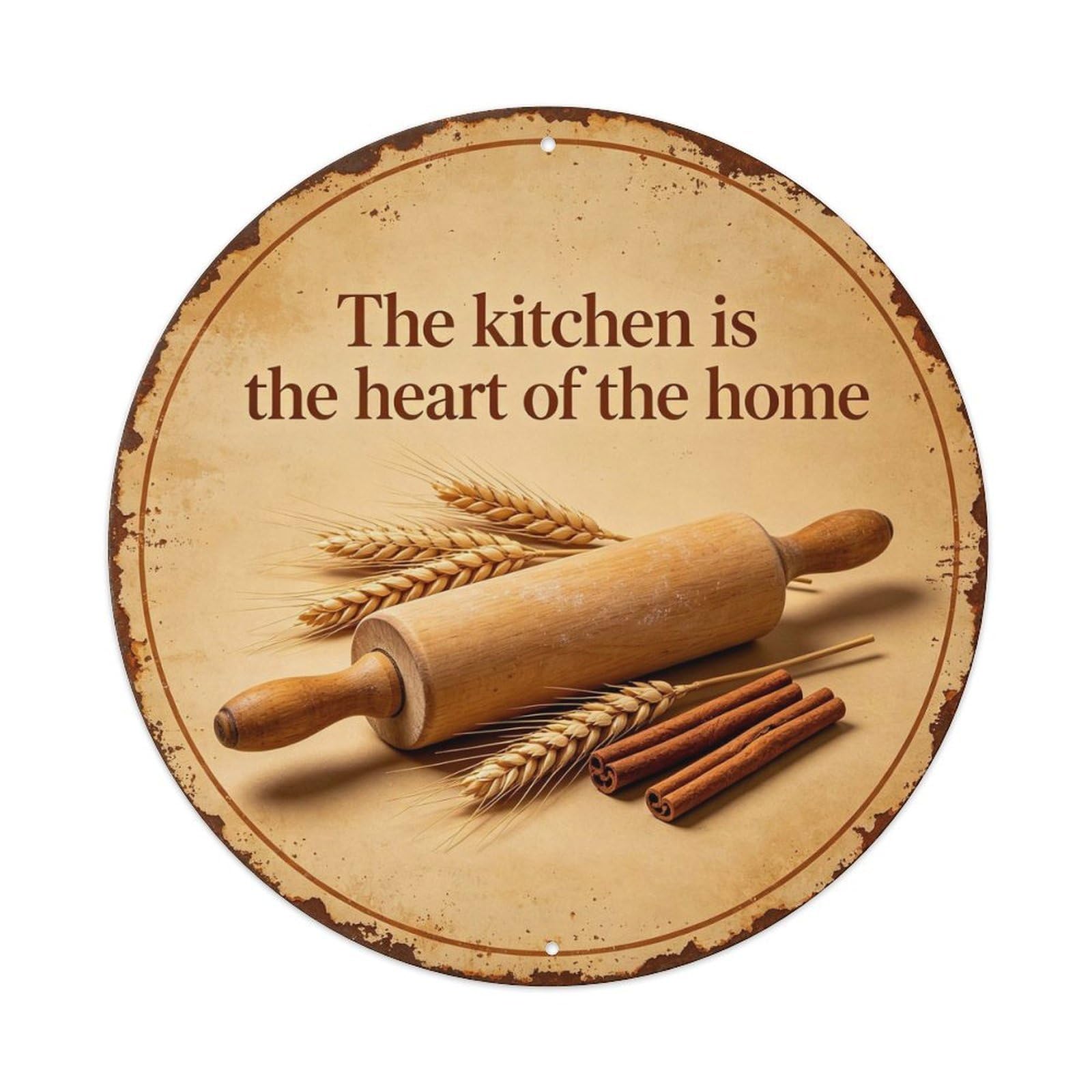 Vintage_kitchen_heart Metal Tin Sign Plaque