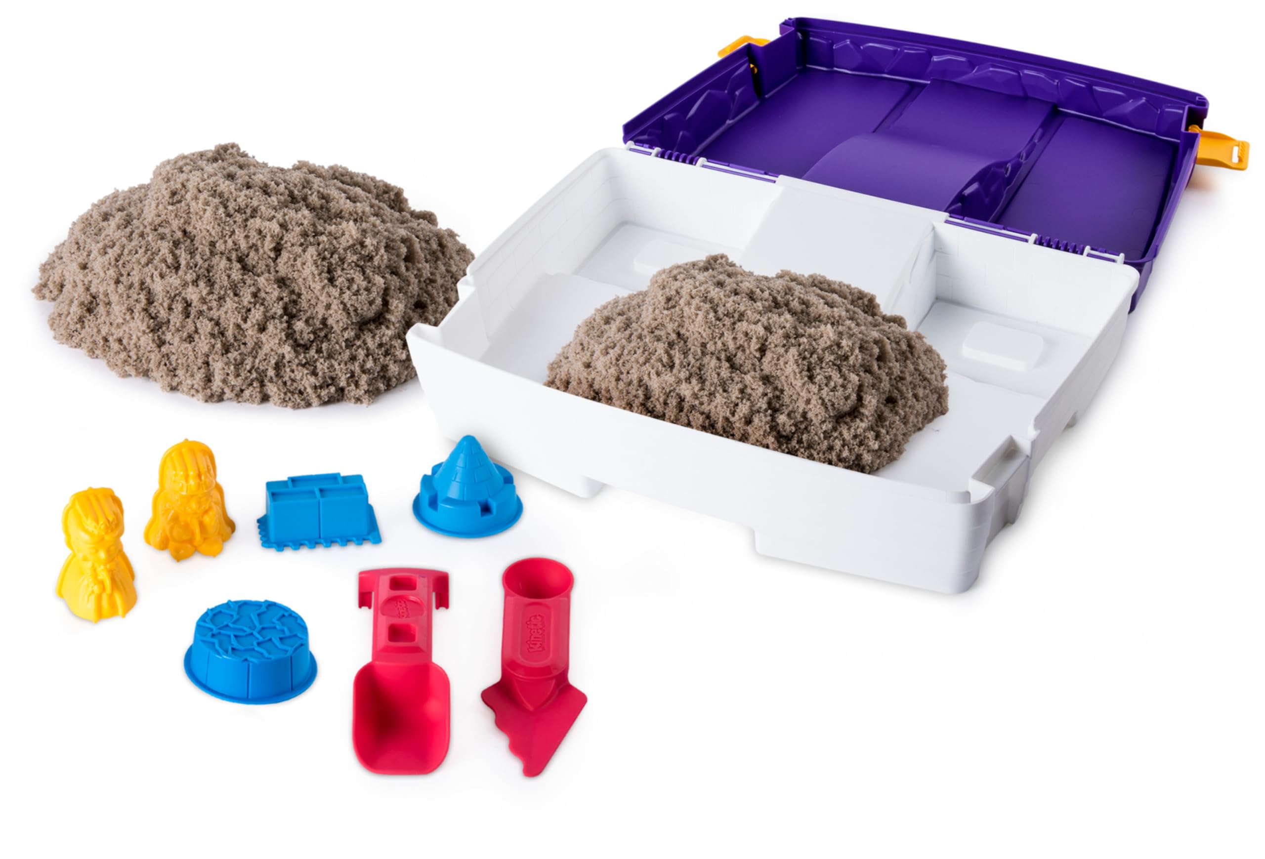 POWZOO Sabbia Cinetica Magica 1000g Con Macchinine E Accessori, Set Cantiere Per Bambini 3+ Anni, Gioco Sensoriale Regalo Idea Compleanno