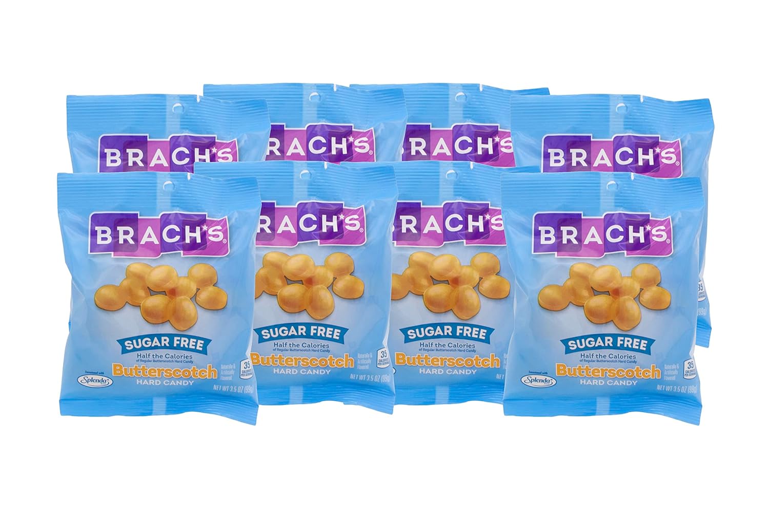 Brach's Sugar Free Butterscotch Hard Candy Pack of 8