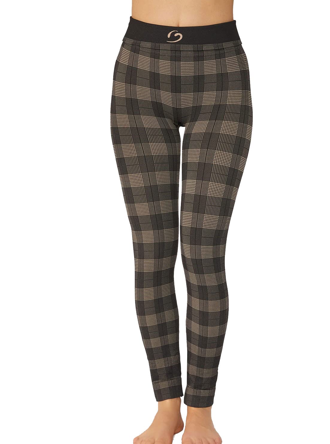 BeGood - Legging Donna Superslim Principe di Galles. Elegante e Attivo: Tonifica, Drena, Idrata. Anticellulite in Tessuto Tecnico Brevettato e Clinicamente Testato