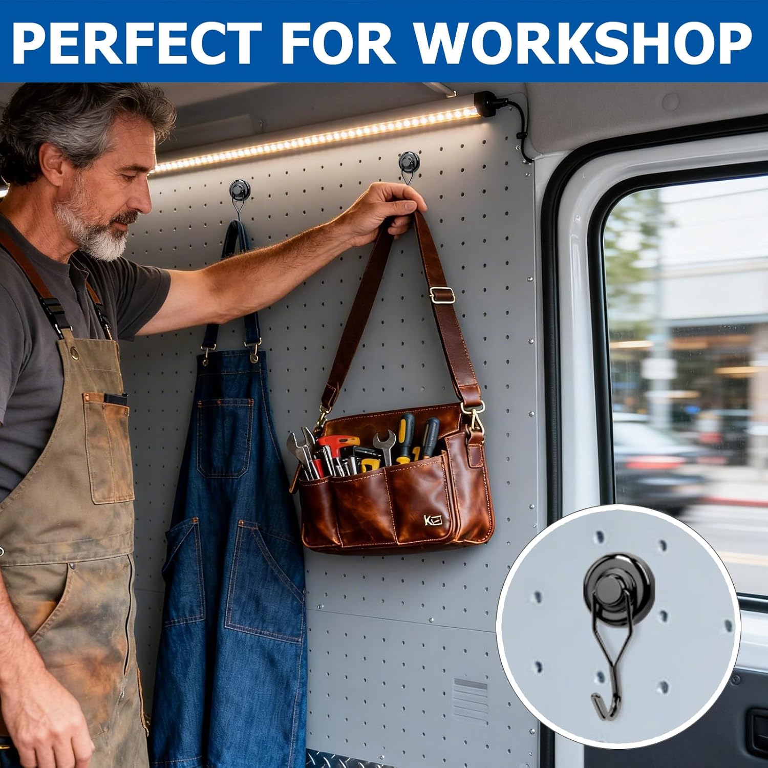 Magnetic Hooks, 80LBS Strong Neodymium Magnets with Swivel Hook, Rustproof Heavy Duty Hooks for Refrigerator, Kitchen, Garage, Office, Classroom, Grill & Cruise - 9 Pack