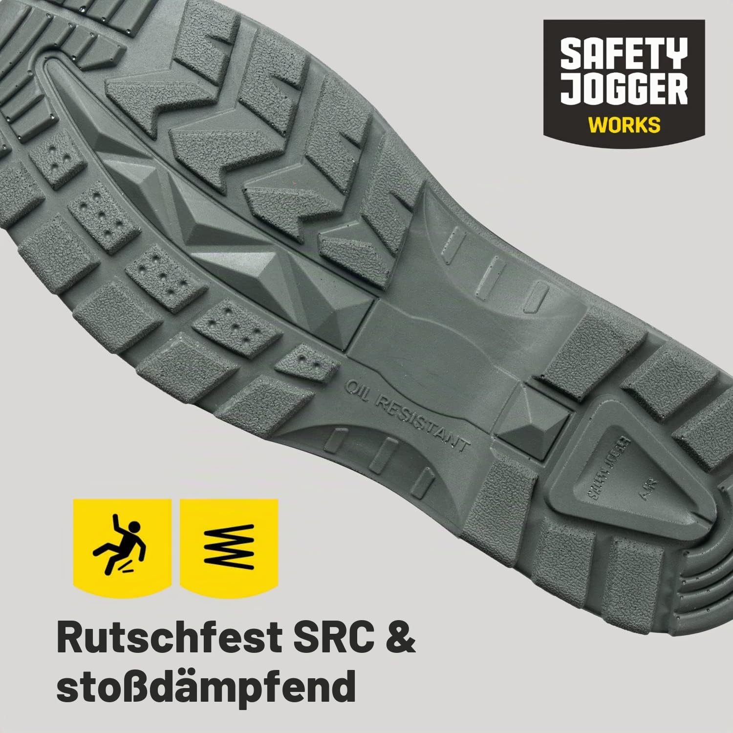 SAFETY JOGGER S3 Sicherheitsschuhe Herren mit Stahlkappe – X0600 - Rutschfester Arbeitsschuh für Damen, hochwertiger Leder Sicherheitsclog mit Stahlzwischensohle, Wasserdichtes, Schwarz