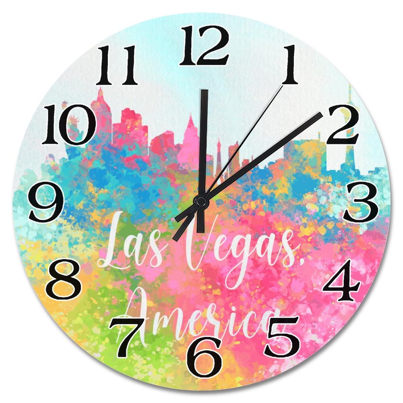 Horloge murale cadeau ami étranger souvenir Las Vegas 38cm