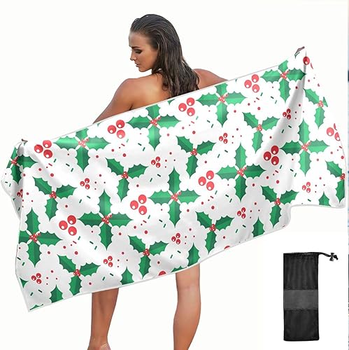 Miniatura 1 de Toalla de playa Evergreen de microfibra de secado rápido, toalla de viaje de gran tamaño a prueba de arena, para adultos, mujeres, niñas, niños,