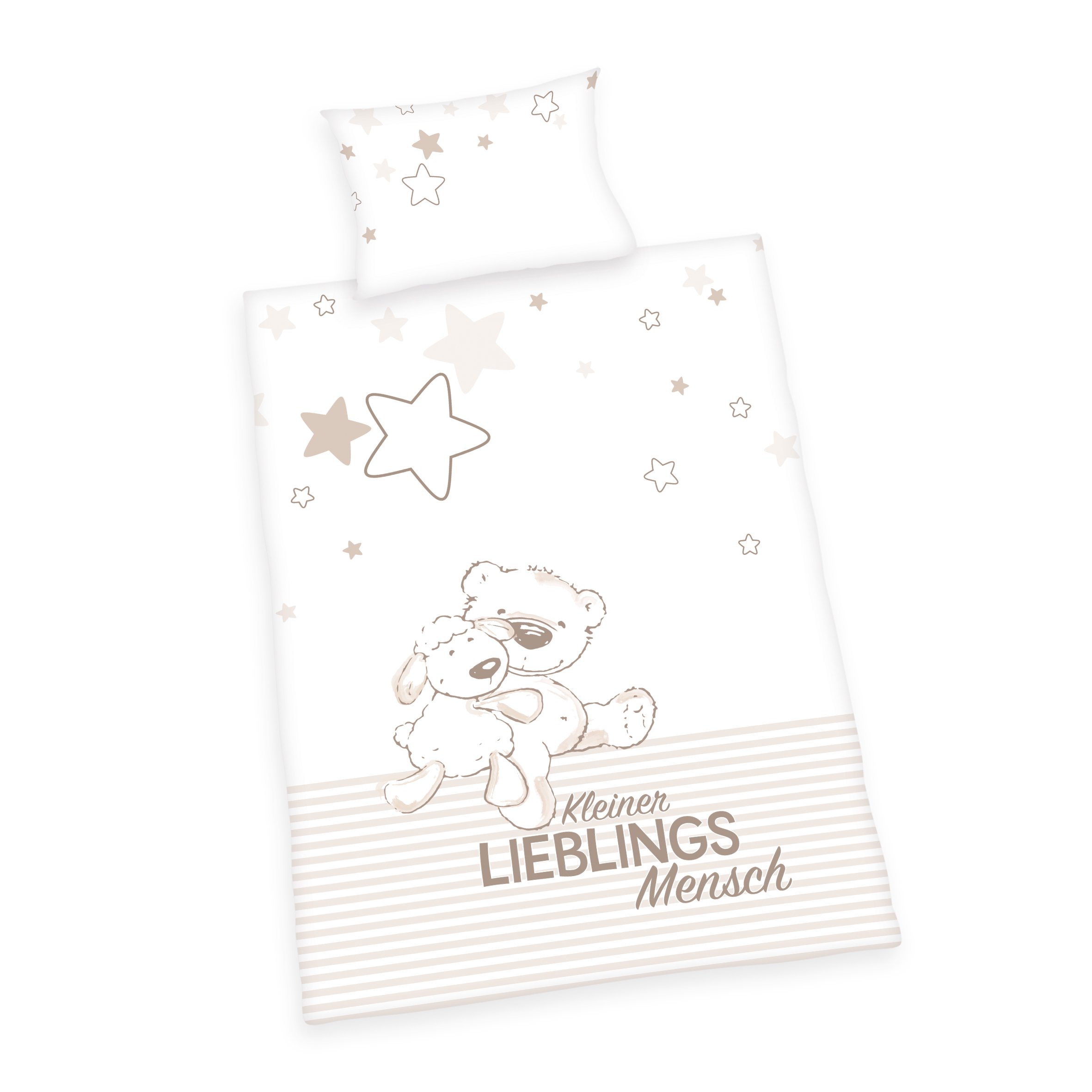 Herding Multicoloured Baby Best Toddler Bedding Set, Reversible Motif Jana Favourite Human, Duvet Cover 100 X 135 Cm, Pillow Case 40 X 60 Cm, Cotton/Renforcé