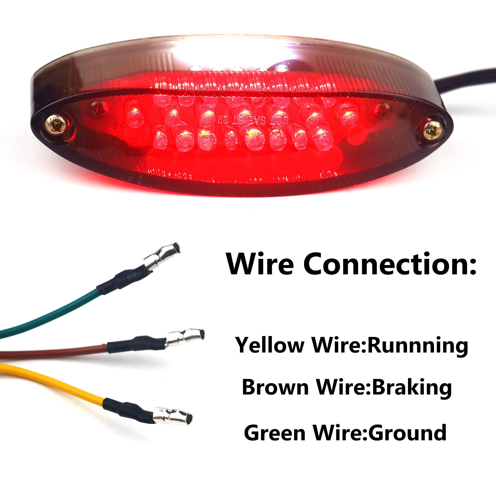 Feu Arrière LED Moto 28 Lumières 12V - Signal Freinage Pour Moto Quad VTT