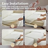 Vista 7 de Couch Cushion Covers for Sofa Couch Covers Wear-Resistant Universal Sofa Cover Washable Stretch for Sectional Slipcovers