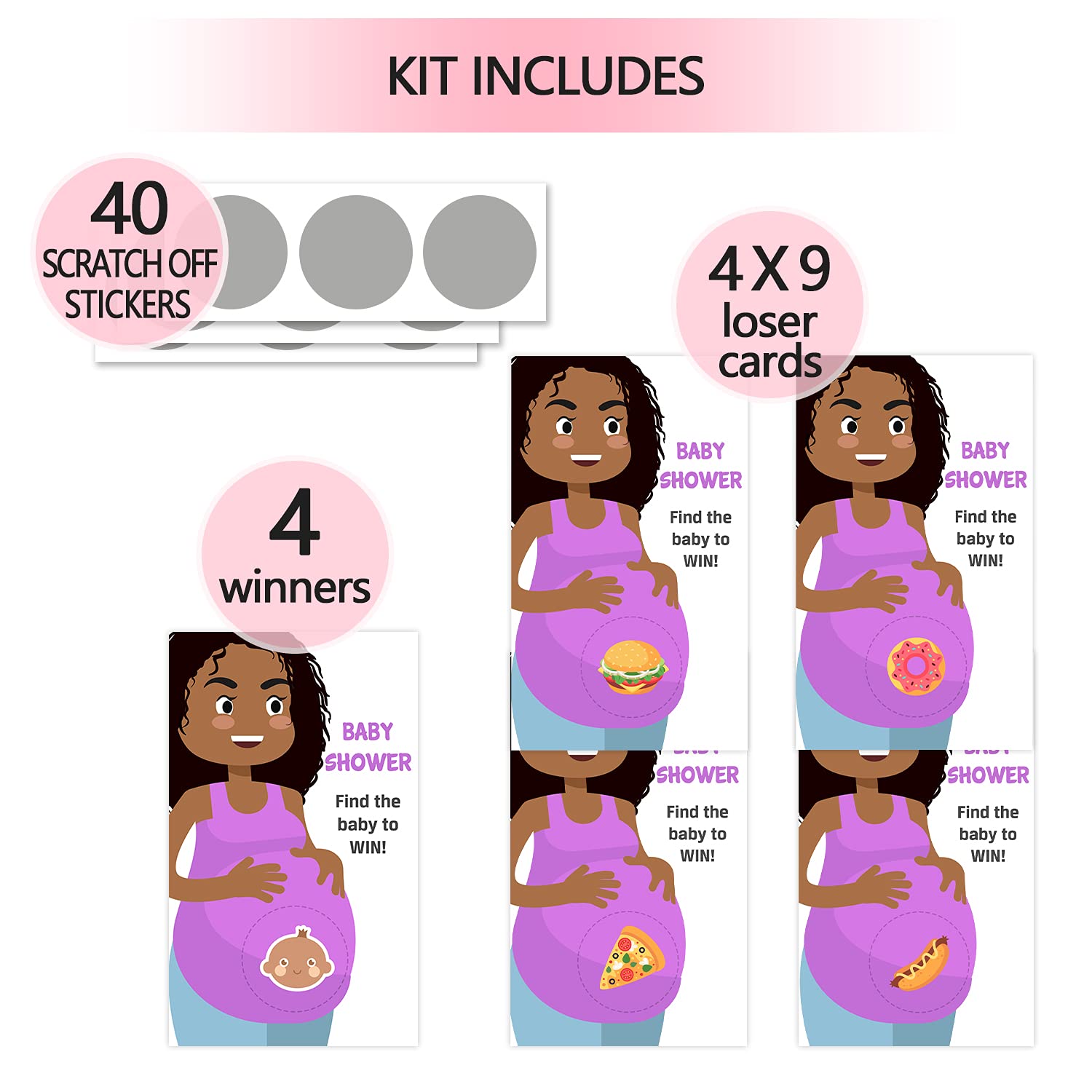 Baby Shower Games Scratch Off Card Game For Door Prizes | Desertcart  Seychelles, image size:1500x1500