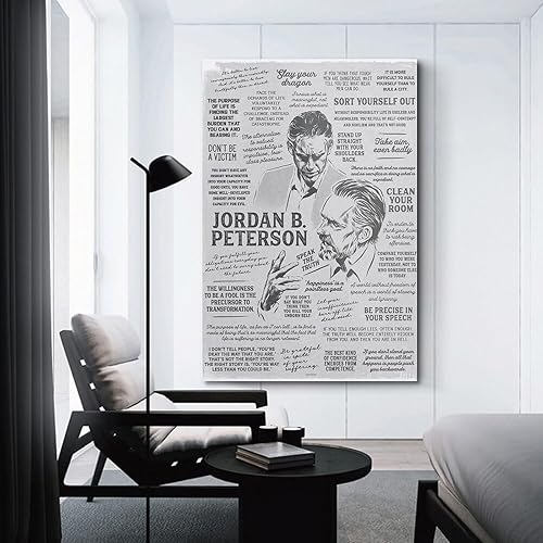 Vista 3 de NJYXART Pósteres inspiradores de Jordon Peterson con muchas citas, póster decorativo de lienzo de pared e impresión artística moderna para 2