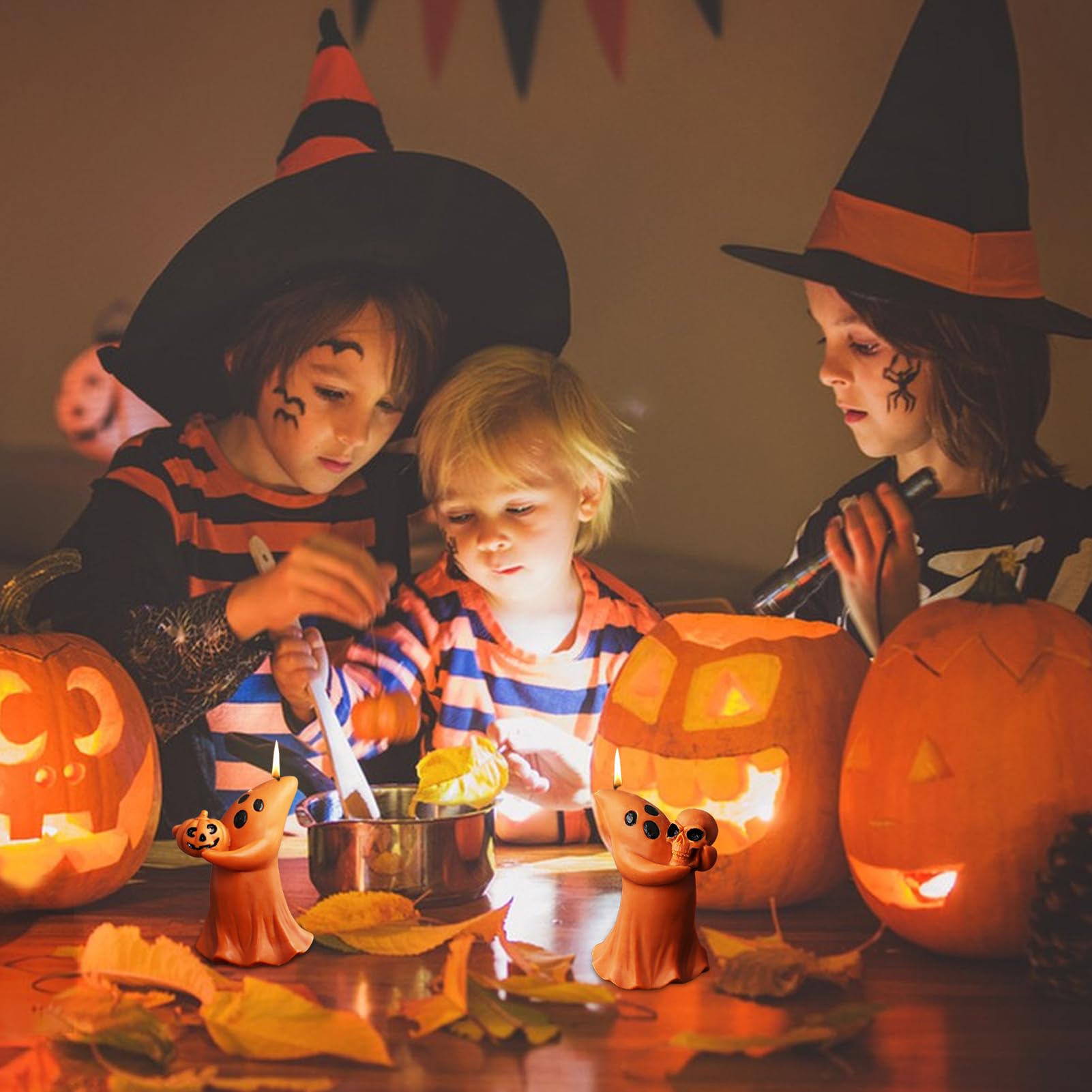 Moule En Silicone Pour Bougie D'aromathérapie, Démon D'Halloween Et Beauté, Plâtre En Résine Bricolage, Décor Exécutif, Statue De Tête, Moules à Bougies Artisanales