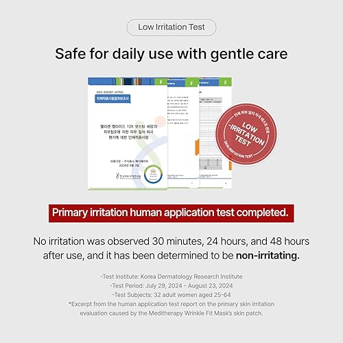 Miniatura 8 de MEDITHERAPY Máscara de ajuste arrugado (7EA), máscara de colágeno, levantamiento de la piel flácida, hidratante y reafirmante, suaviza las líneas