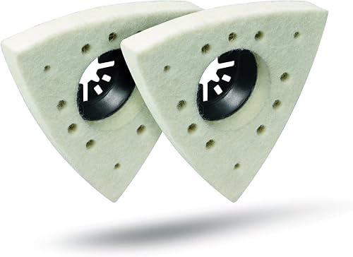 Rockwell RW8940 Sonicrafter - Almohadilla de pulido de fieltro oscilante multiherramienta con sistema de ajuste universal, paquete de 2