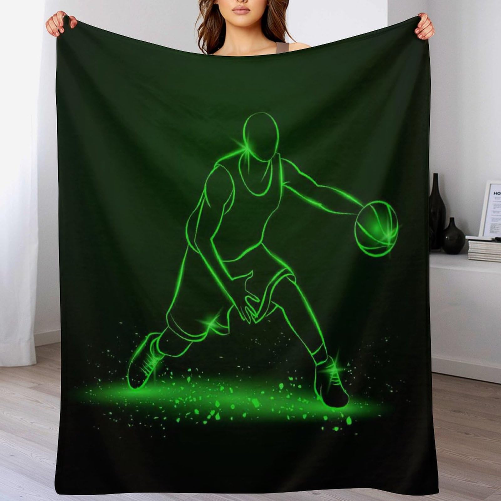 Couverture basket-ball en flanelle douillette le cadeau idéal pour enfants et adultes fans