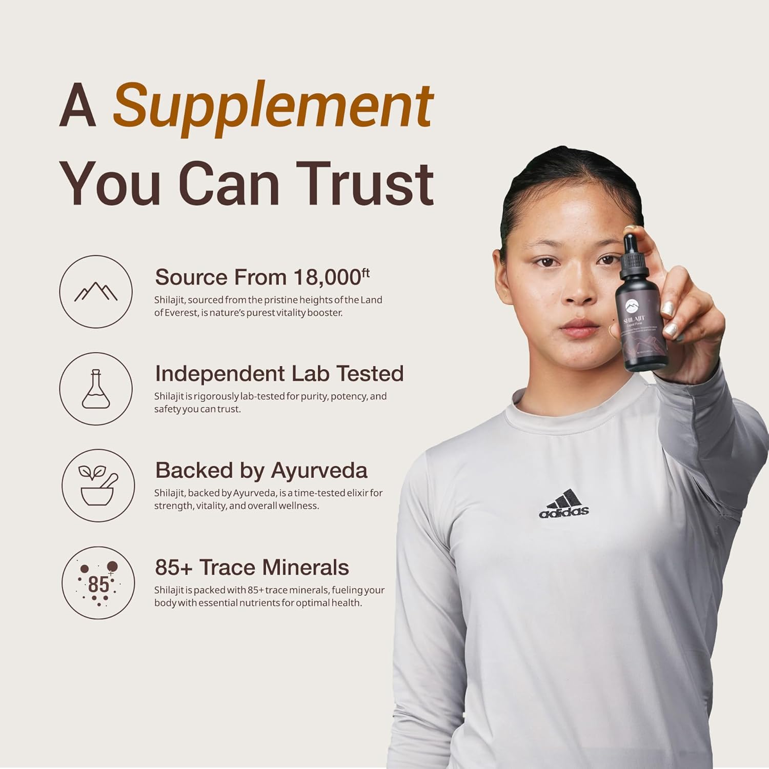 Everest Himalayan Shilajit Liquid Drops | Fast Absorption | 75%+ Fulvic Acid | Easy Dosing | Shilajit Nepal Origin | Natural Energy | 50 ml - Image 3