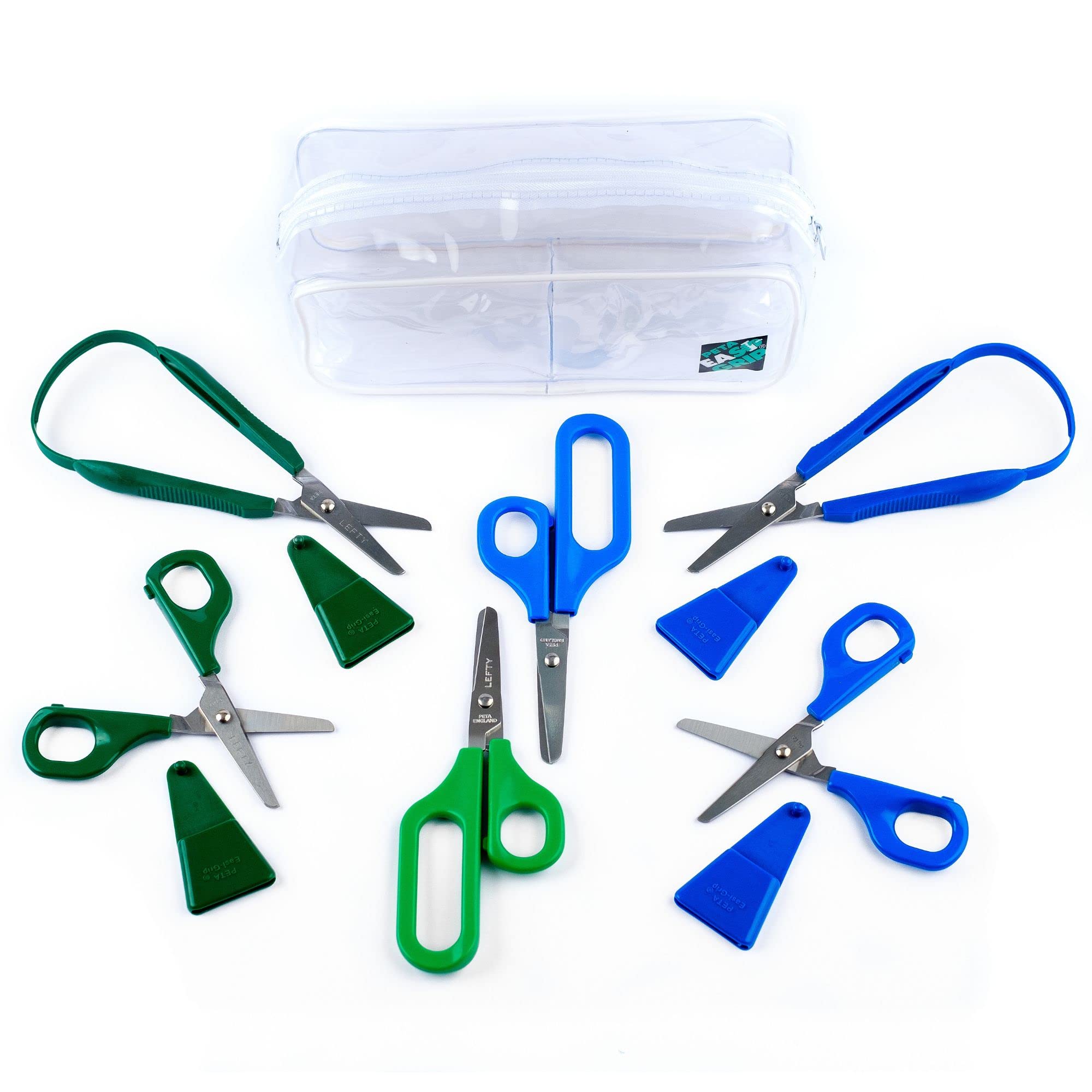 PETA Success with Scissors Kit, 6 Stainless Steel Scissors with Ergonomic Grip, Ideal for Use by Teachers and Students, Learning and Educational Purposes PSSK-1