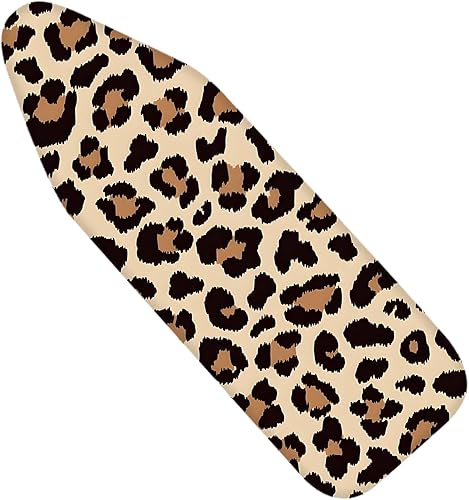 Nuxovilar Funda para tabla de planchar con estampado de leopardo, 15 x 54 pulgadas, se adapta a la mayoría de tablas estándar, accesorio de