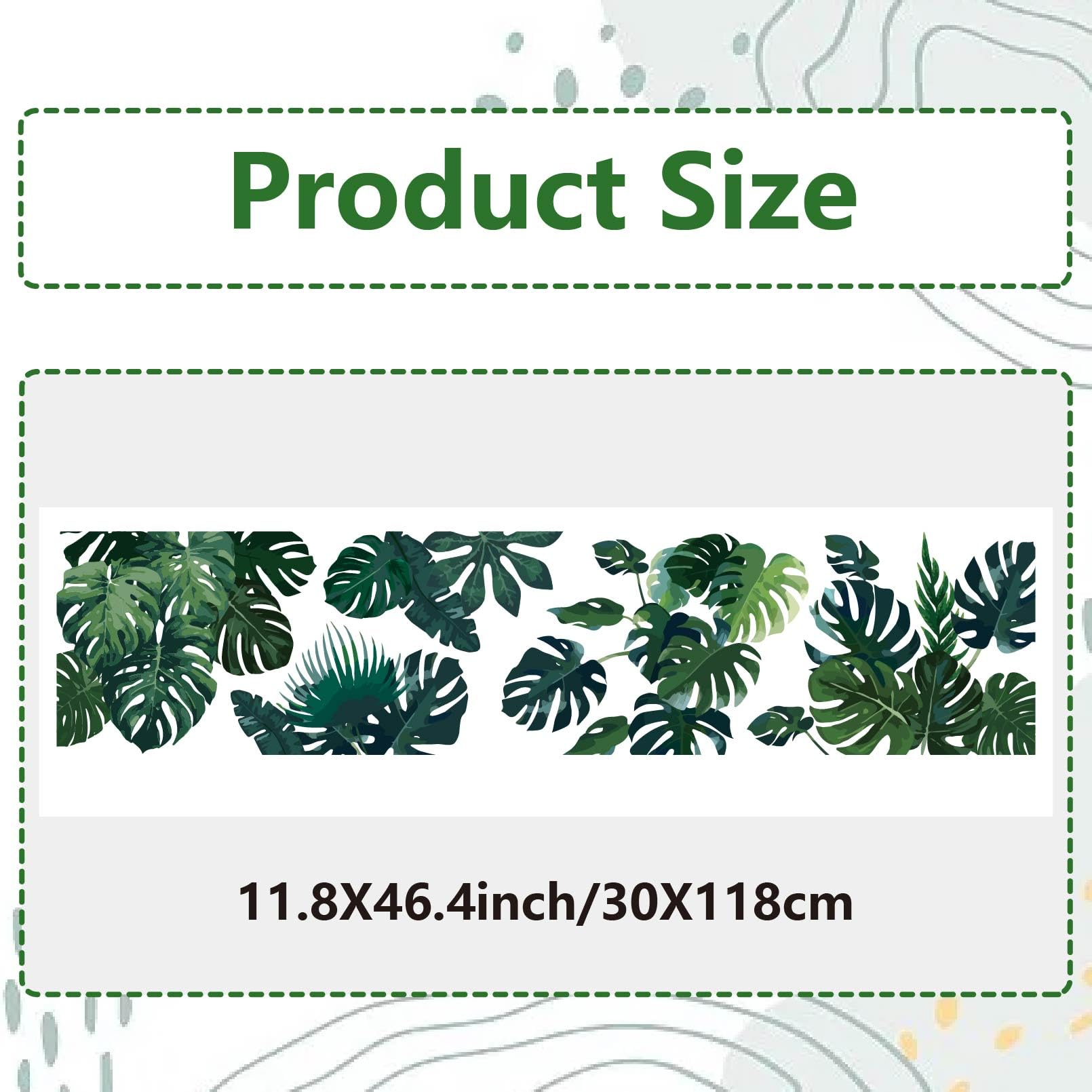 GORGECRAFT 11.8x46.4 Inch Tropical Window Decals Static Non Adhesive Palm Tree Monstera Fern Window Clings Plant Leaf Foliage Flower Botanical Window Stickers for Glass Sliding Door Summer Home Decor