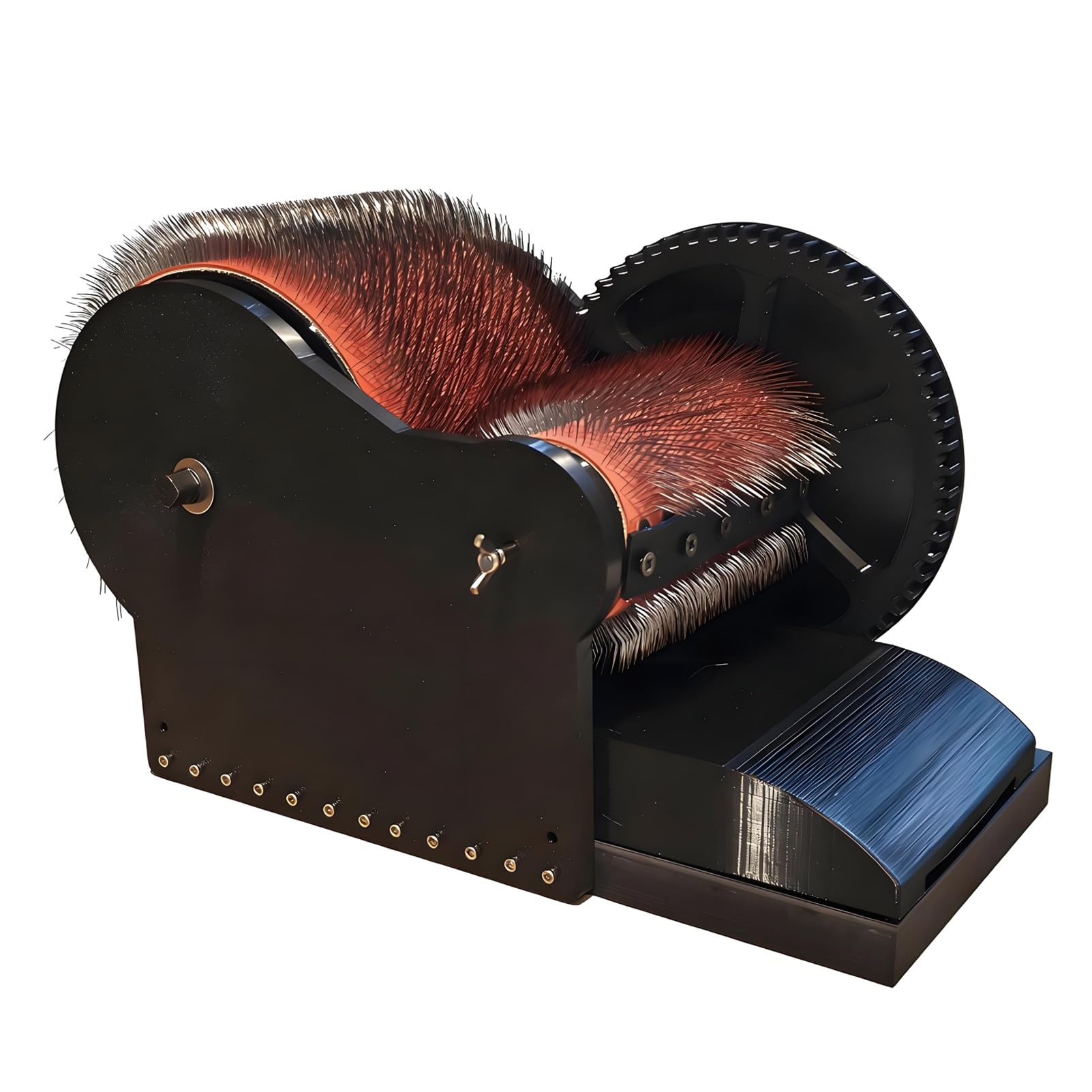 DNEPEI 56 RPM Stepless Speed Regulation Wool Carder for Wool, Alpaca, Natural Fibers – Stable Heavy-Duty Construction for Handmade Production