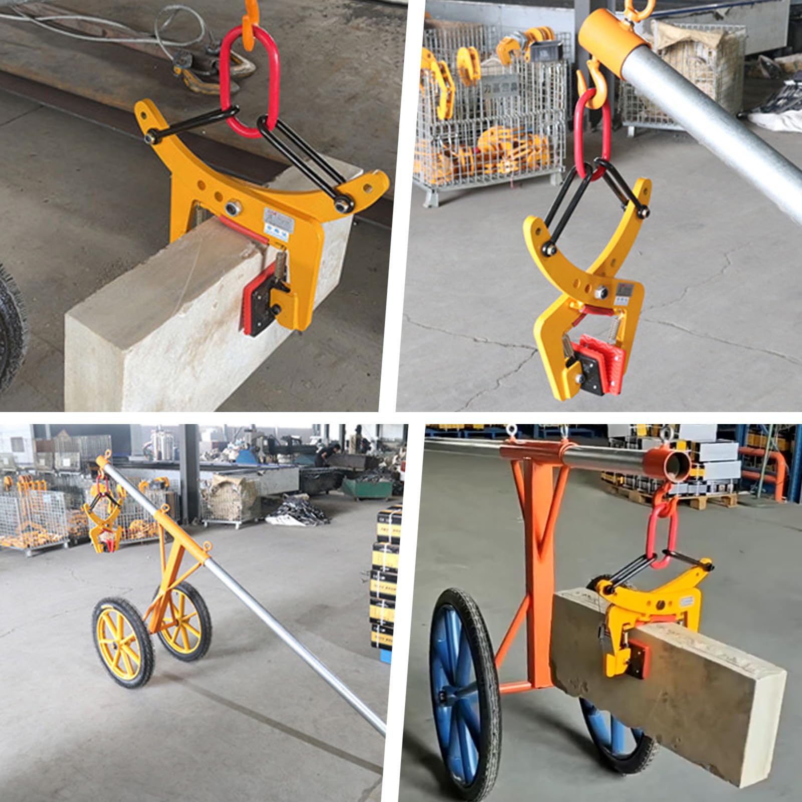 280 kg Versetzzange Bordsteinzange - Verstellbare Öffnung 8-30cm, Zum Heben und Transportieren von Steinen
