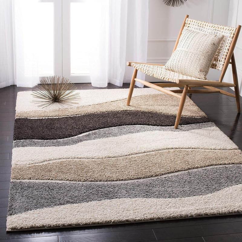 Image of TRANQUIL Polyester Fluffy Fur Rug Shaggy Modern Carpet for Living Room, Bedroom, Guest Room, Kids Room (6x9 Feet, Multi 05)