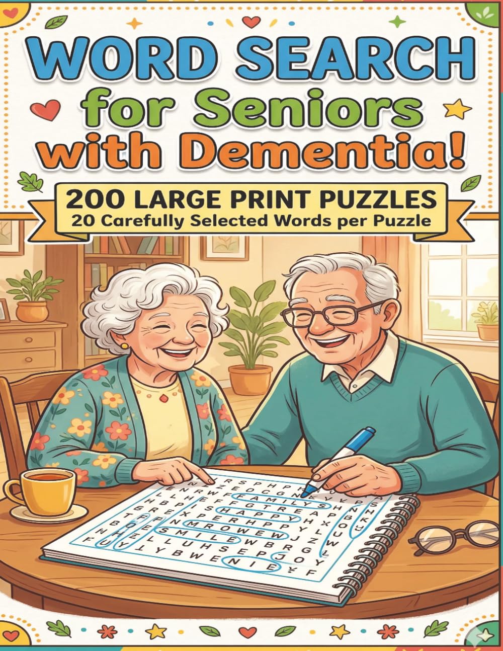 Word Search for Seniors with Dementia: Easy Large Print Puzzles to Support Memory, Focus and Relaxation – 4,000 unique words | Gentle Brain Games for Older Adults